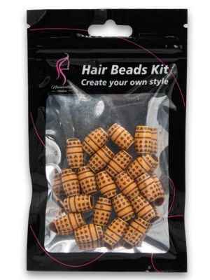 Fashion Hair Plastic Wood Beads Heart Print