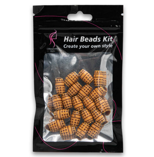 Fashion Hair Plastic Wood Beads Heart Print